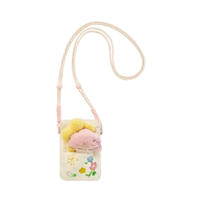 Small pouch with a character design on a white background