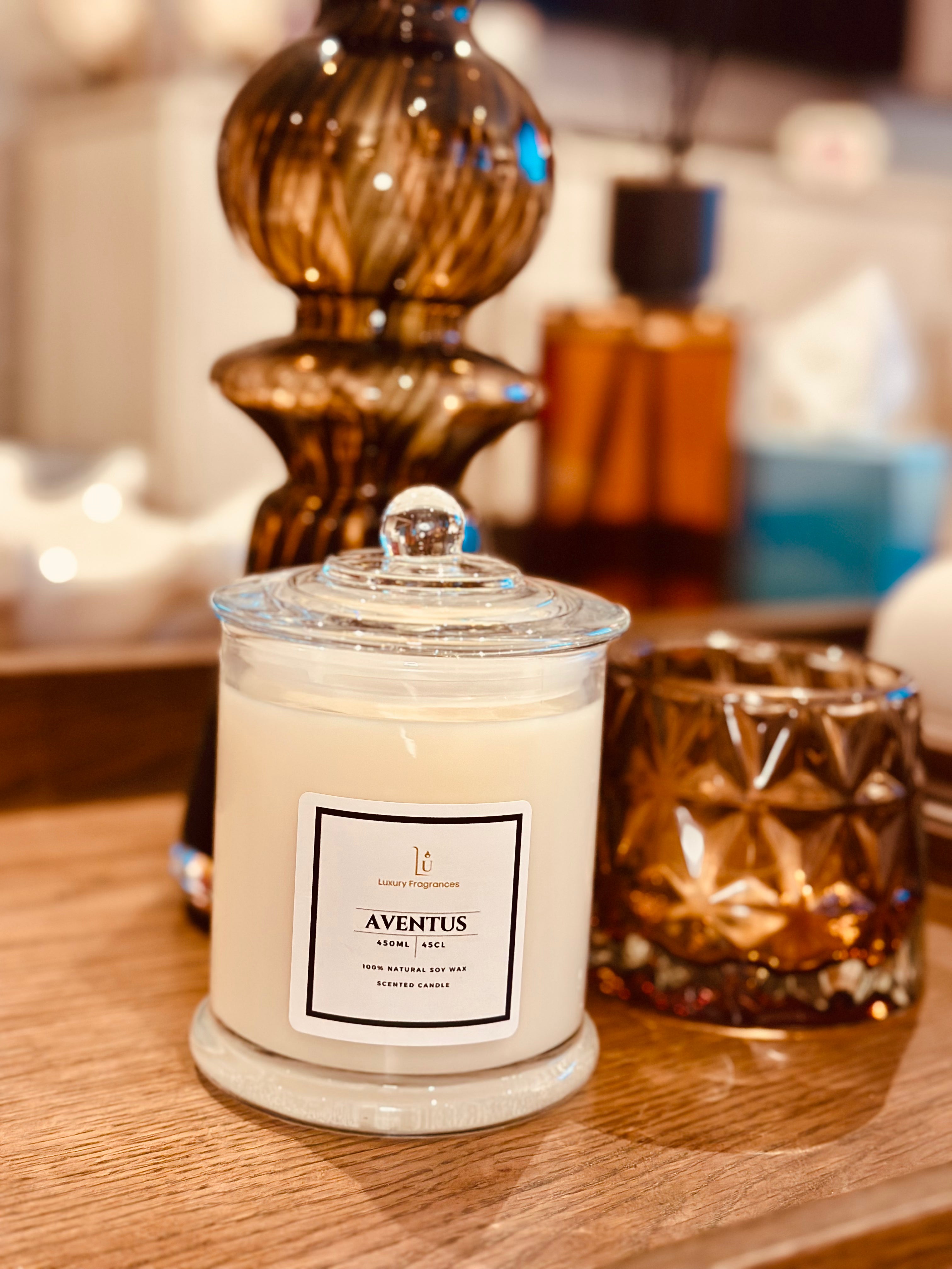 Naomi Luxury Scented Candle - Clear Glass