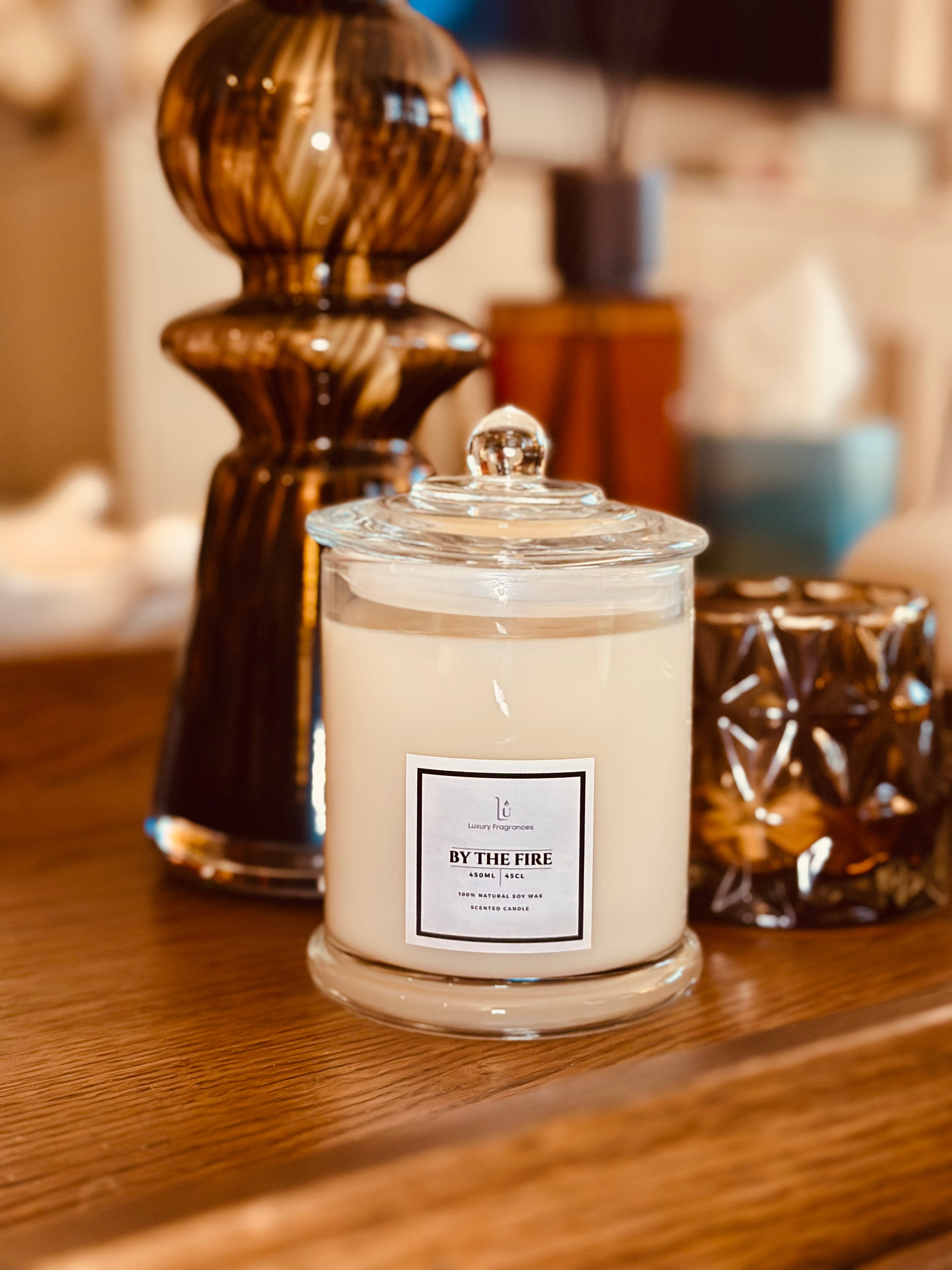 Naomi Luxury Scented Candle - Clear Glass