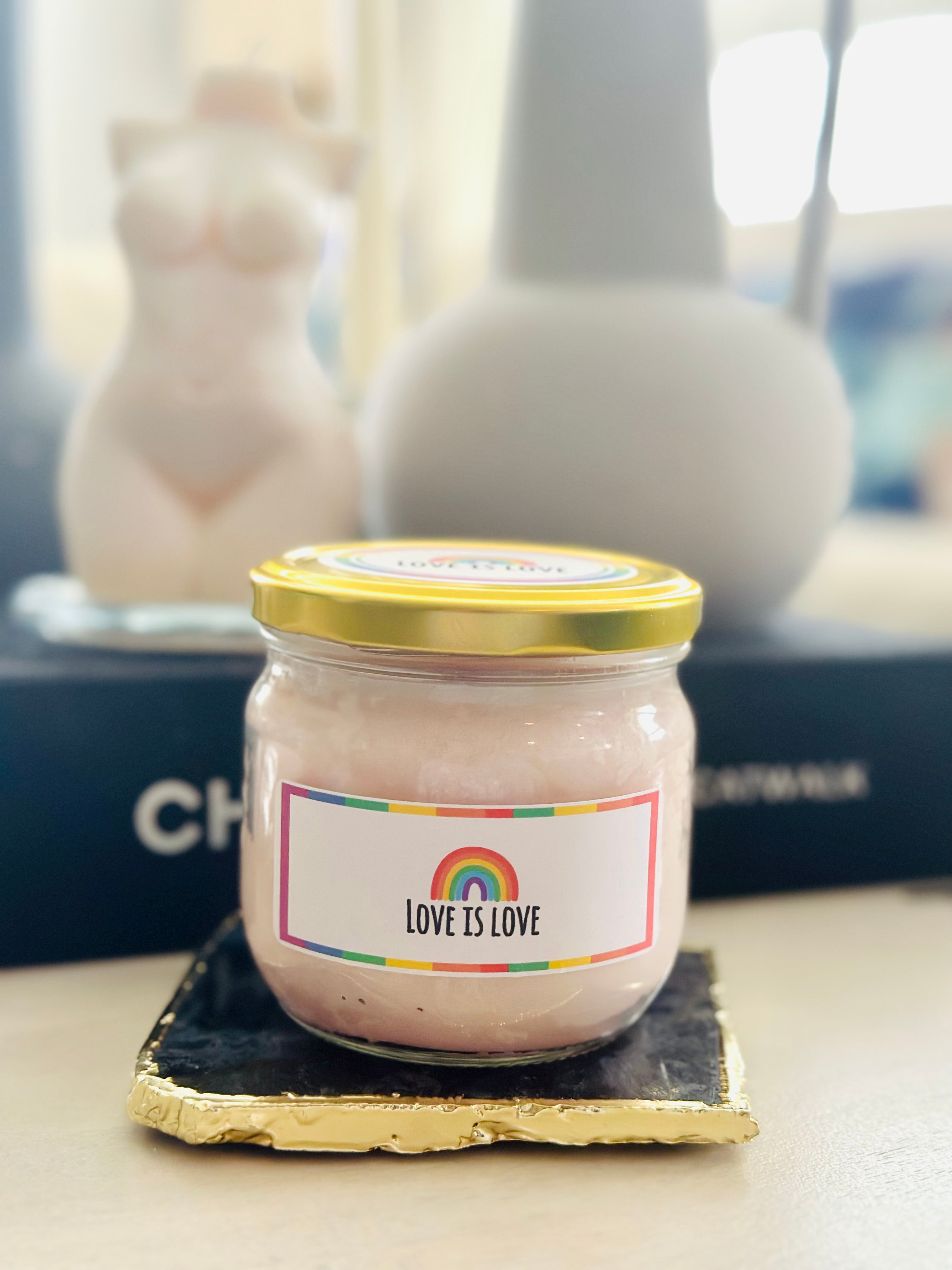 Celebrate love and diversity with our exclusive Pride Scented Candle Jar. Featuring a unique blend of scents that represent the vibrant and beautiful LGBT community, this candle is a symbol of inclusivity and support. Light it up and fill your space with love and acceptance.