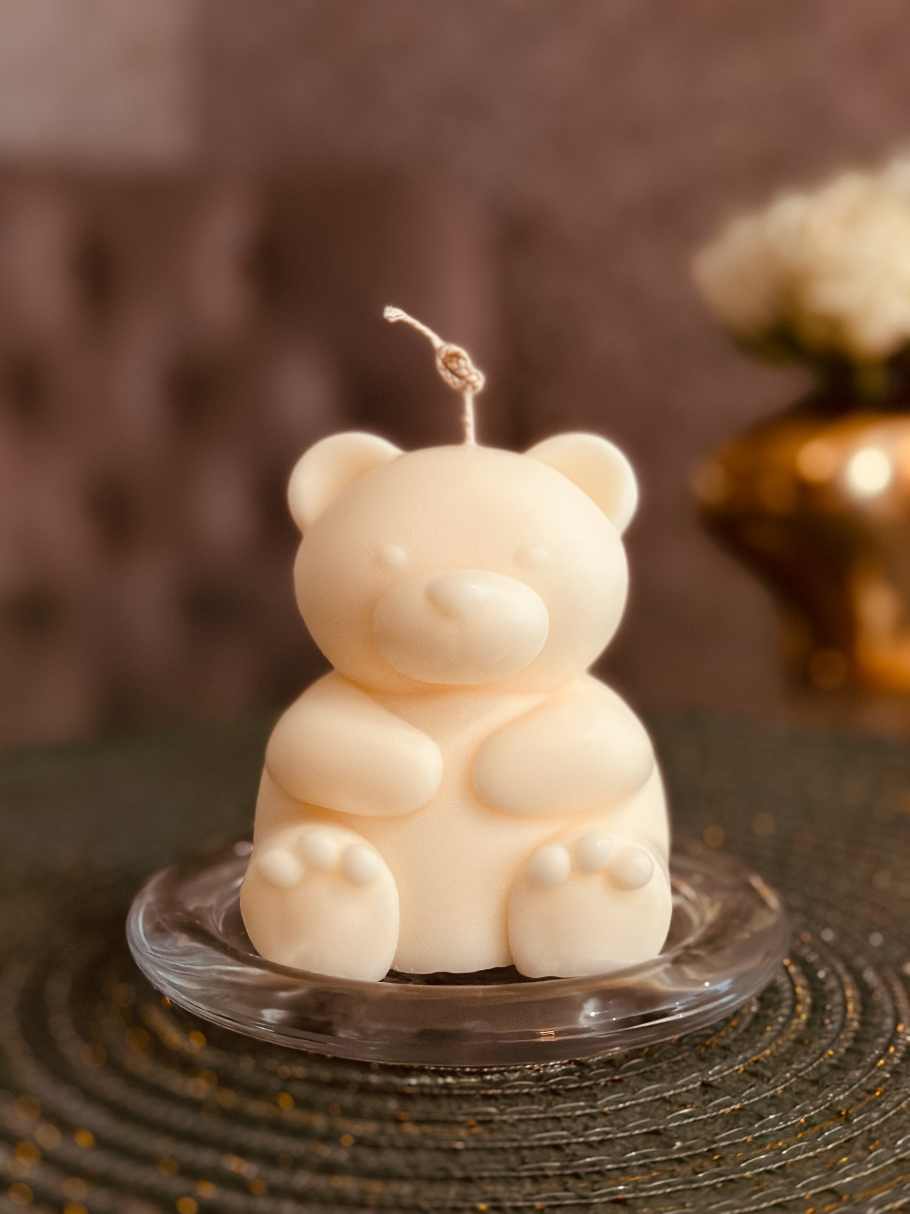 Cute Teddy Bear Candle