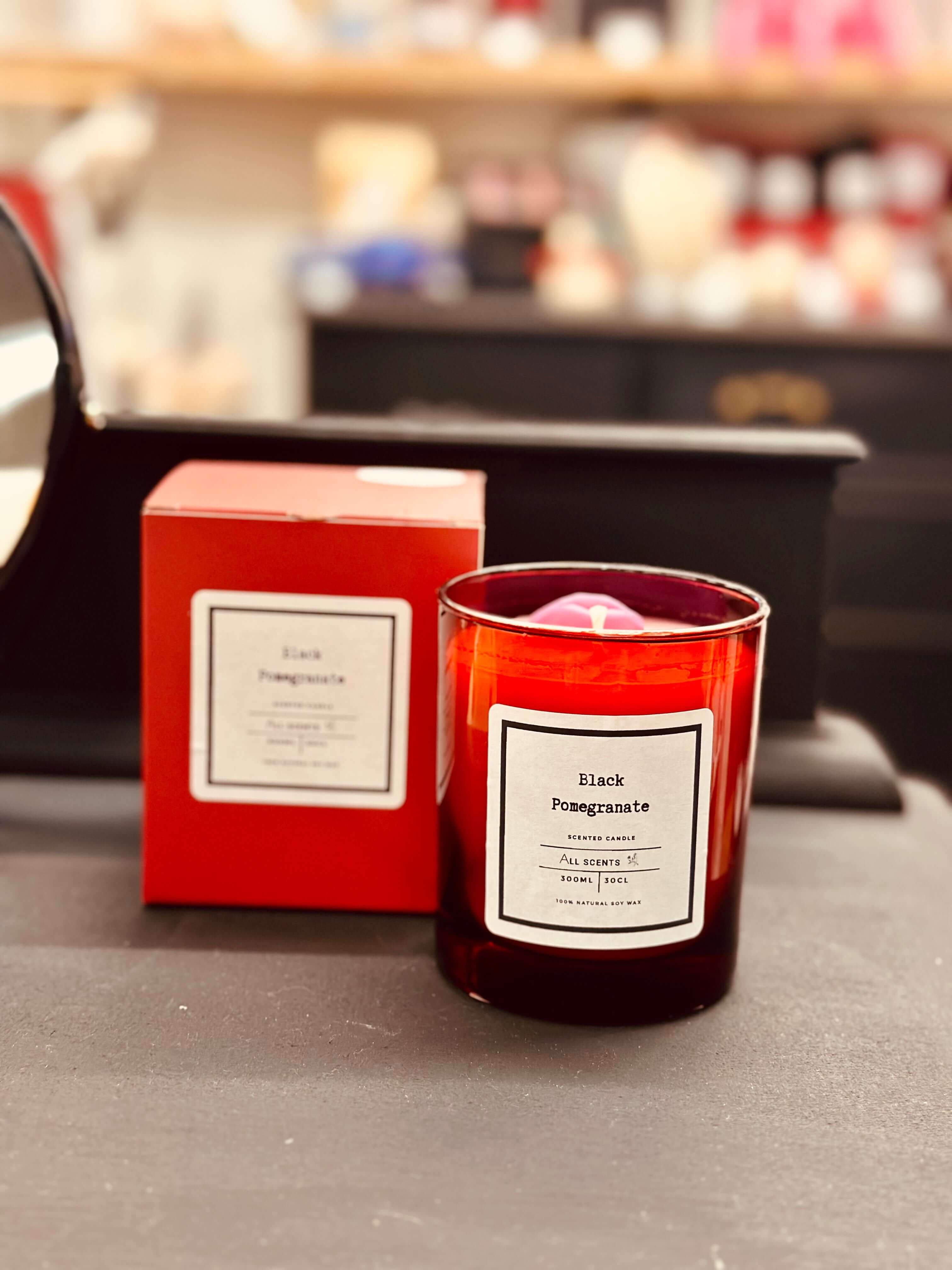 Transform any room into a luxurious oasis with our Black Pomegranate Scented Candle from our Signature Range.
Infused with a mesmerising scent, this candle adds a touch of elegance and can be perfectly paired with our matching reed diffusers for a complete sensory experience. Elevate your space with our affordable yet indulgent Matte Black Collection.