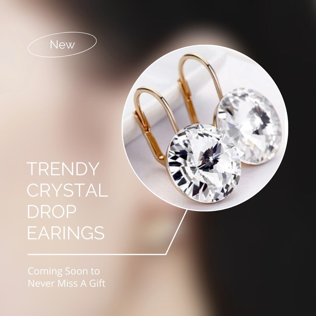 Experience timeless elegance with our Crystal Drop Earrings. These stunning earrings feature high-quality crystals that catch the light and add a touch of sparkle to any outfit. With their classic design and versatile style, these earrings are perfect for any occasion. Elevate your look with our Crystal Drop Earrings.
