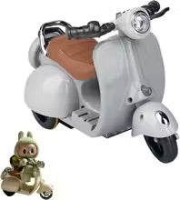 This battery-operated Vespa-style ride comes in four vibrant colors, giving your Labubu the coolest transportation around. Watch as your quirky monster friend cruises in style on this adorable miniature scooter. The perfect playful accessory to bring your Labubu's adventures to life!