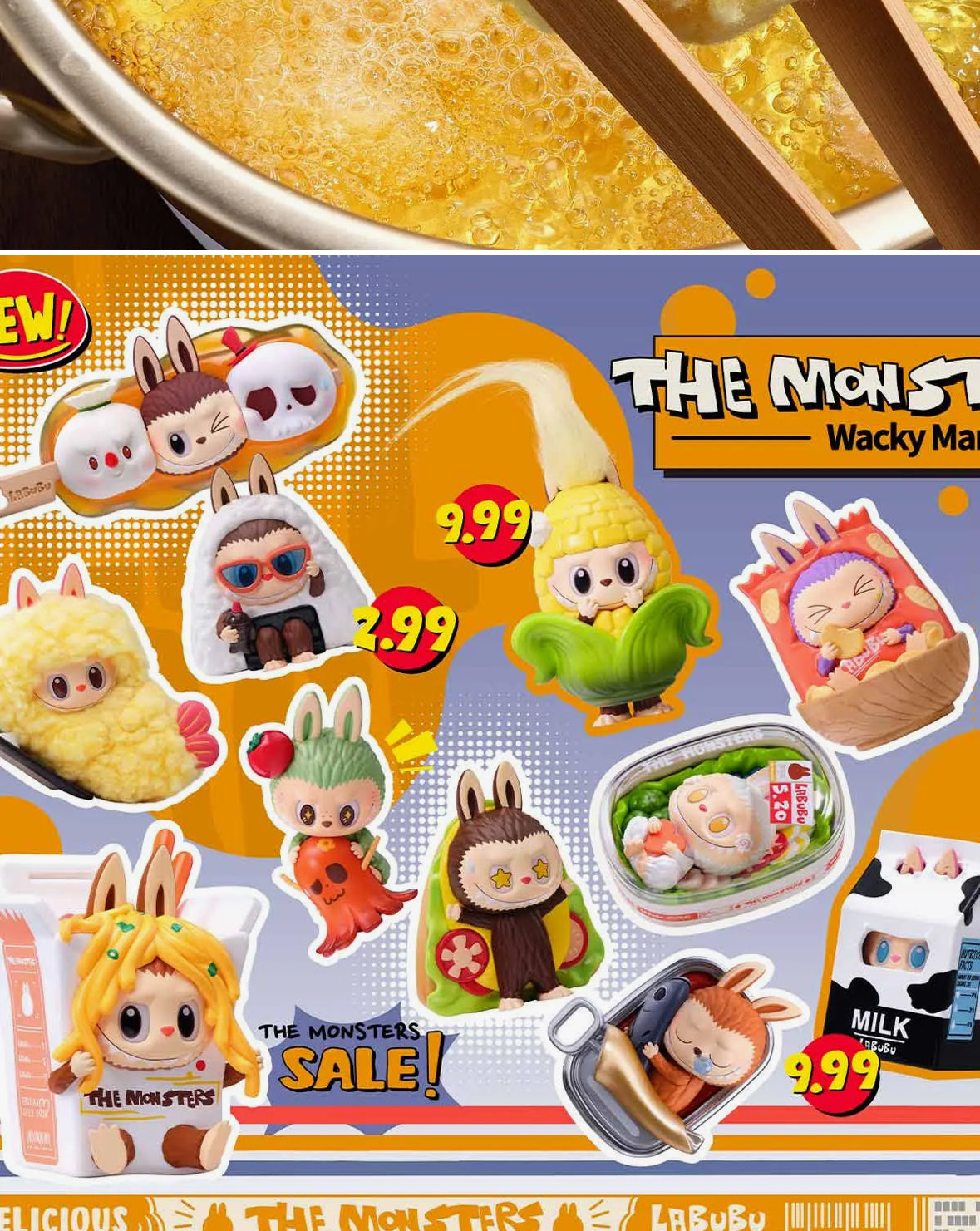 Snack Inspired Monster Series.
Discover a world of delicious surprises with the Pop Mart Labubu Whacky Marts Blind Box Series. Each box contains a unique Pop Mart Whacky Mart figure in a fun and quirky snack style. With a variety of figures to collect, add some whimsy to your collection.