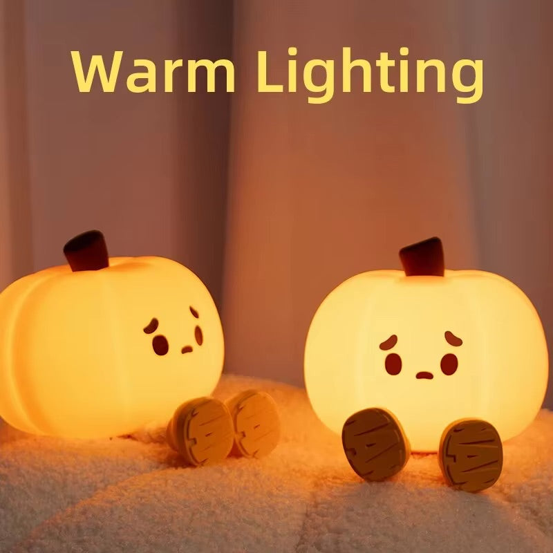 Introducing Jack O Lantern Pumpkin Night Light.

The perfect addition to your child's room! Made with soft body silicon, this Kids Peter Pear Night Light emits a soothing glow that changes colours, creating a calming atmosphere for bedtime. Say goodbye to the dark and hello to a good night's sleep for your little one.&nbsp;
