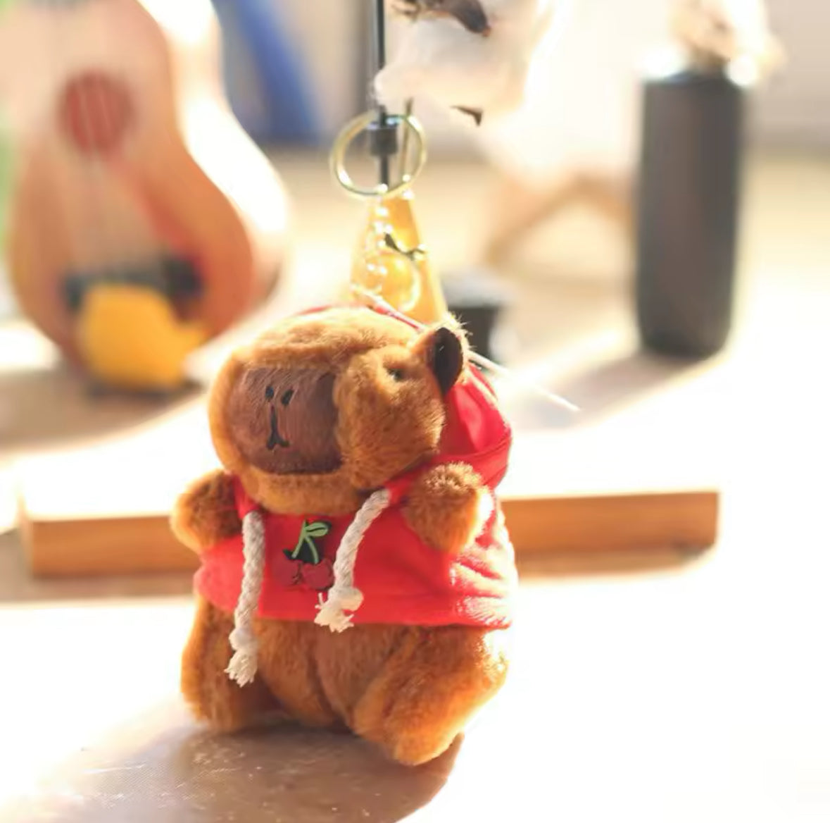 Cute Capybara with Red Hoodie