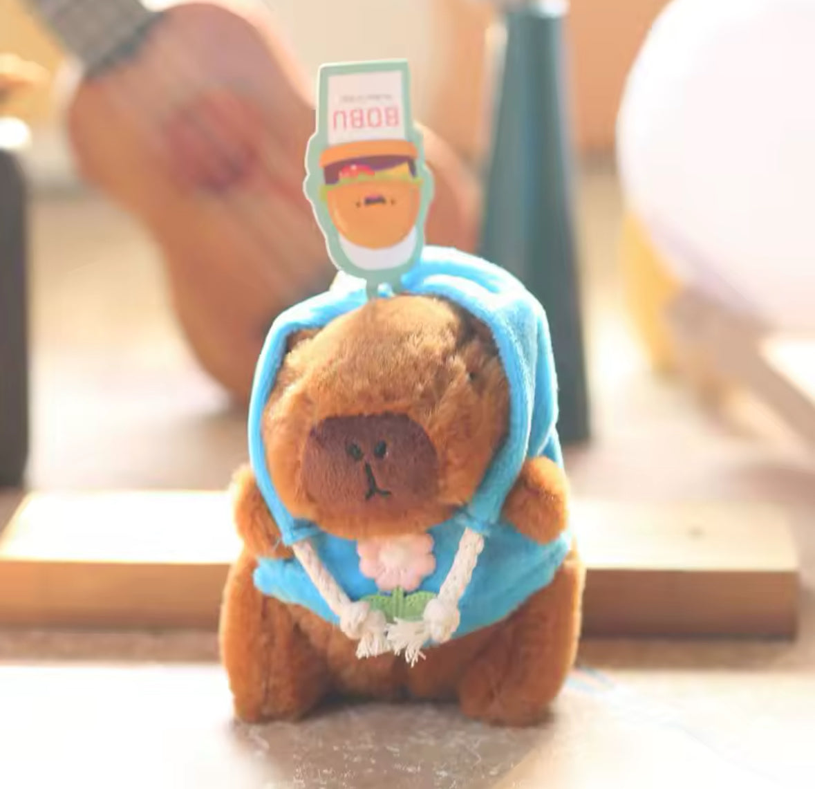 Cute Capybara with Blue Hoodie