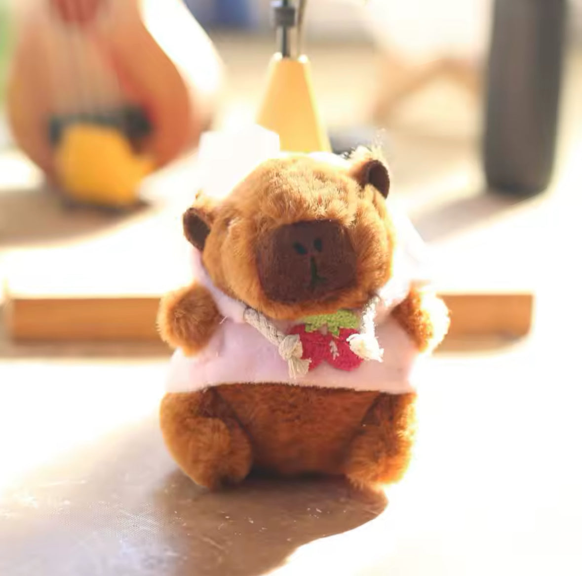 Cute Capybara with Pink Hooie.
