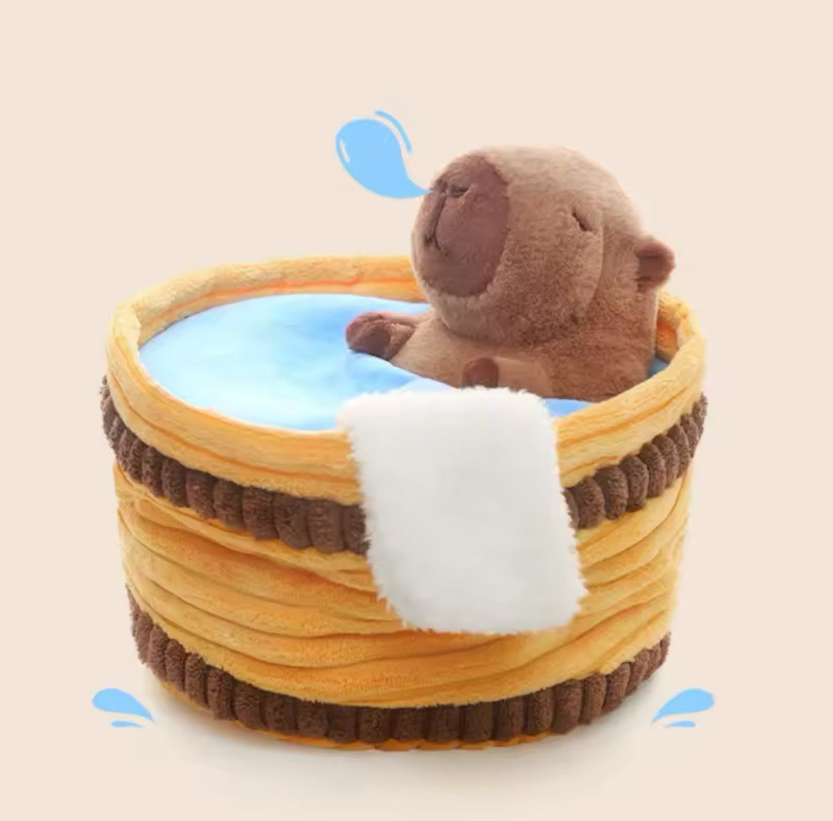 Cuddle up with this adorable Fluffy Capybara Plush Toy!

Meet the must-have plushie of 2025 - the Fluffy Capybara! With its endearing smile and soft fur, this capybara is sure to steal your heart. 
This particular Capybara features a cute Capybara sitting in a bath tub.
Don't miss out on adding it to your collection - check out the UK's biggest collection now!

Warning/Disclaimer
⚠️ Not suitable for children under 36 months