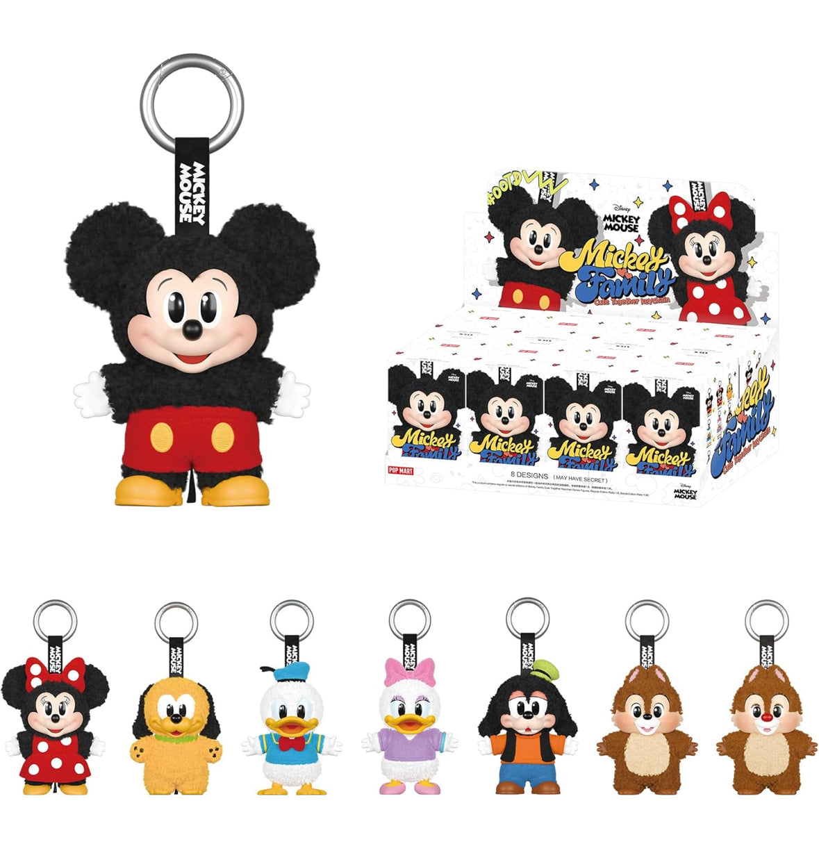 POP MART Mickey Family Cute Together Keychain Series Figures
