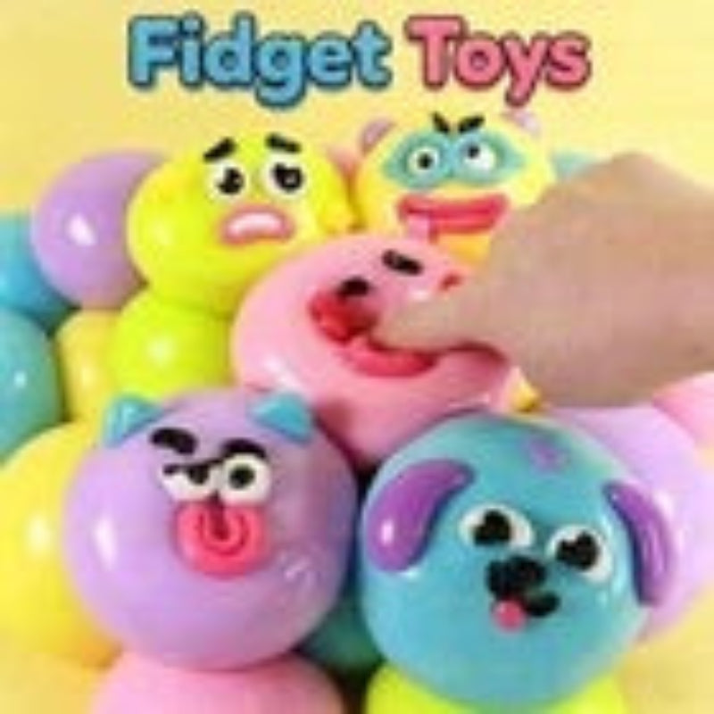 Curiosities Smushers fidget squishy toy with colourful animal faces