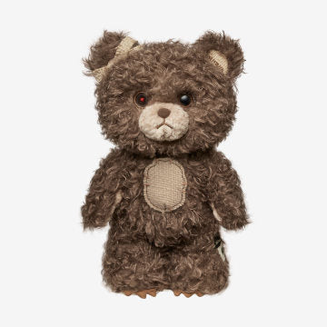 Brown teddy bear on a white background