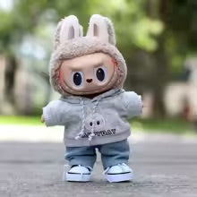 Elevate your Labubu collectible with our precision-crafted Grey Hoodie Outfit.