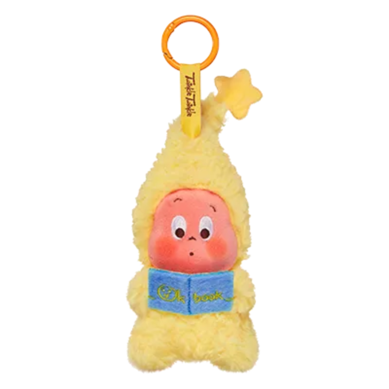 Pop Mart Twinkle Twinkle plush pendant — star rattle design, 7cm lanyard, 100% polyester